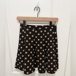 Lush Polka Dot Flared Mini Skirt